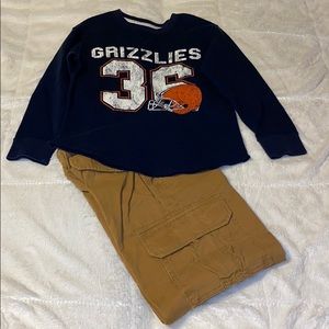 The Children’s Place Thermal Tee & Cargo Pants